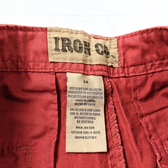Iron Company NWT Salmon Red Shorts w/ Tan Belt - Picture 5 of 8
